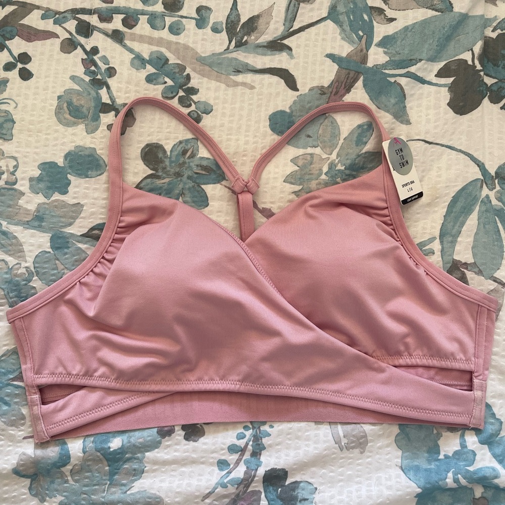 Pink Victoria’s Secret Swim Sport Bra NWT